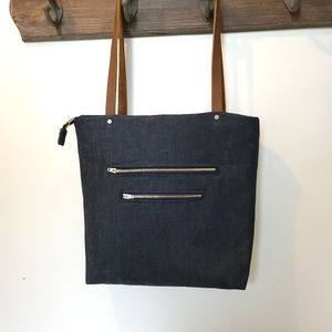 Leather & Denim Bag